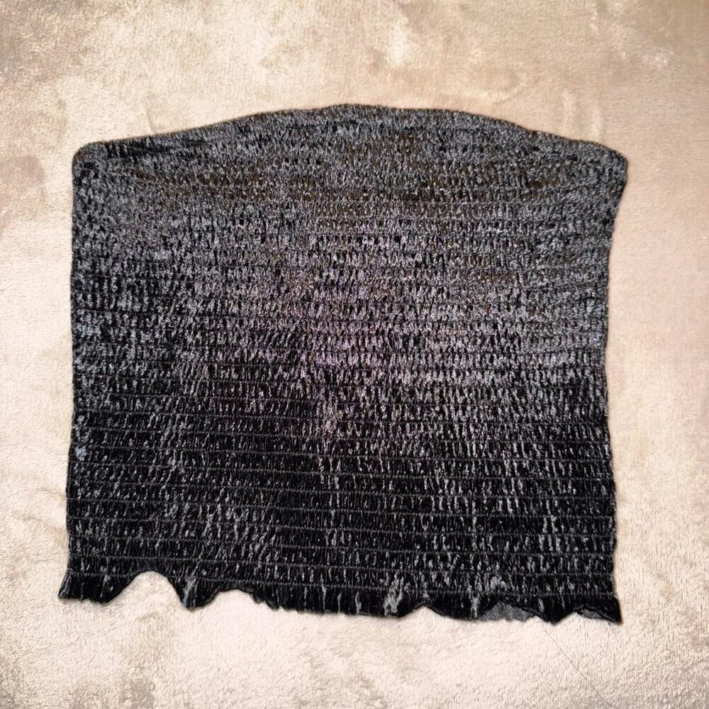 Like New Black Velvet Garage Tube Top
